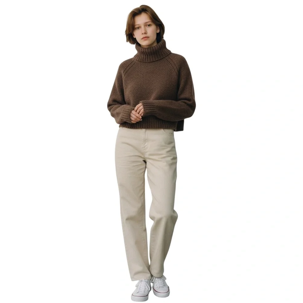 Zara Textured Brown Sweater size XS - Picture 1 of 7